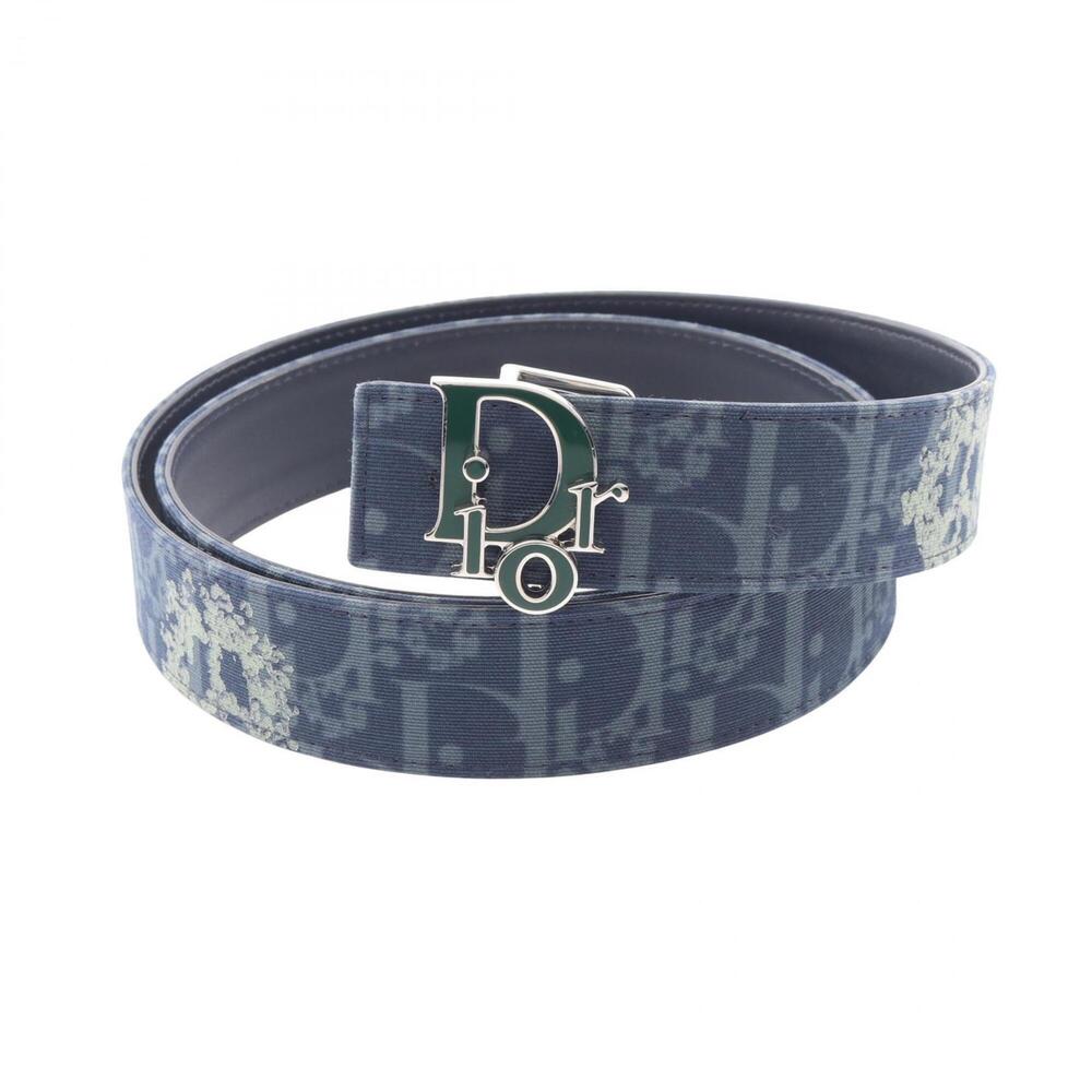 Christian Dior Dior x Denim Tears Reversible Belt with Silver Hardware, Canva...